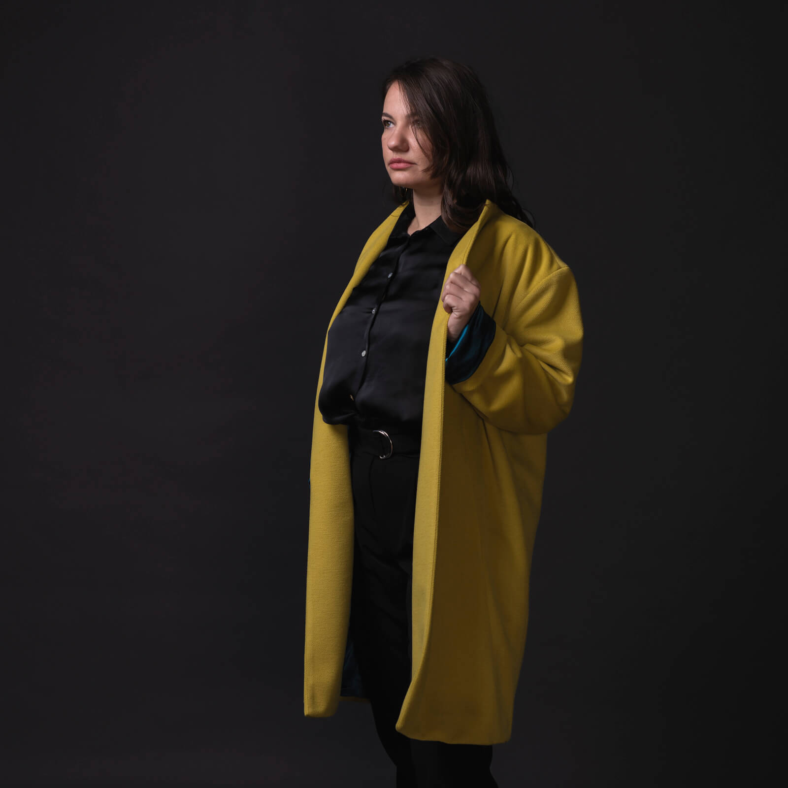 Cappotto Olivia senape misto lana - immagine 2