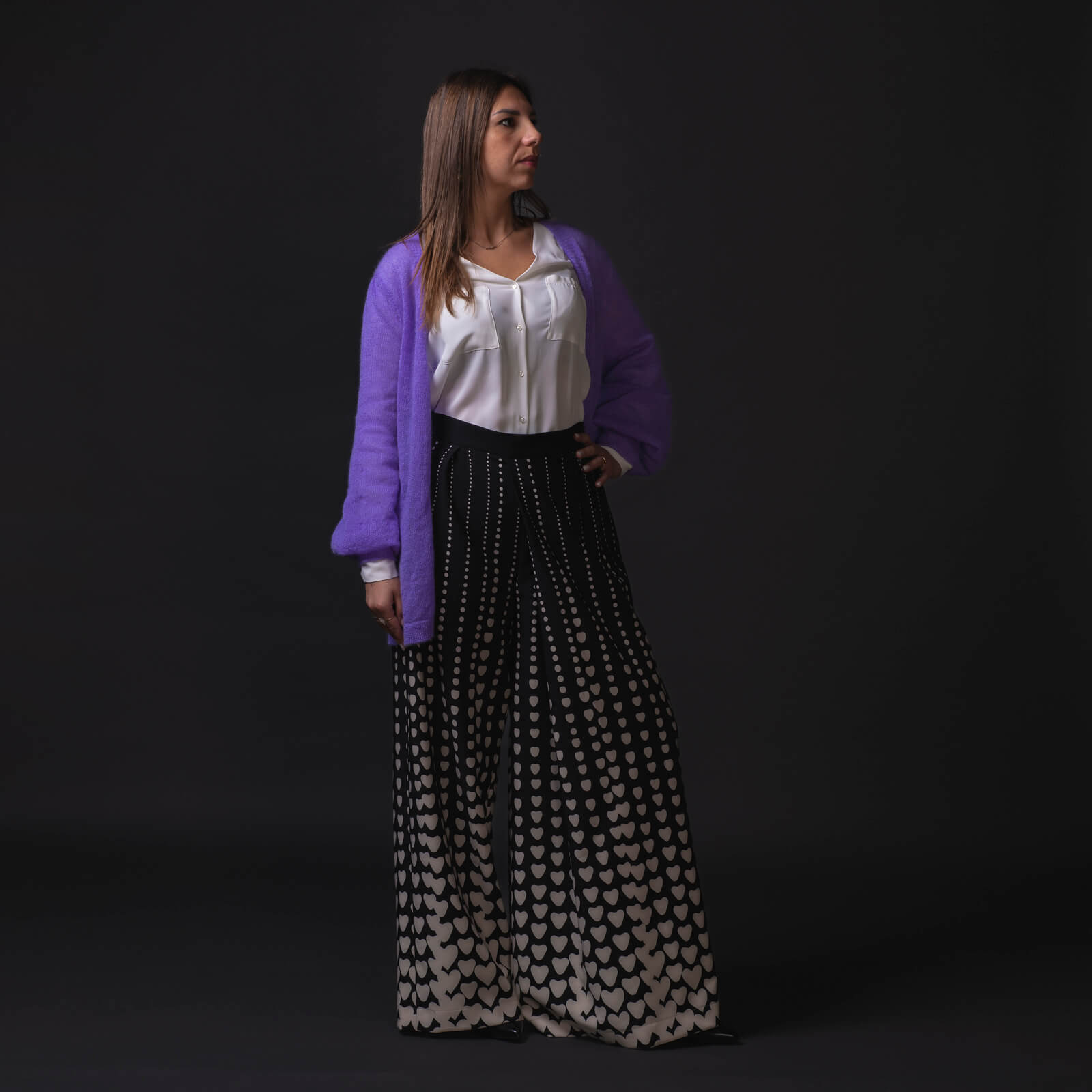 Pantalone Guenda panta palazzo cuori - immagine 2
