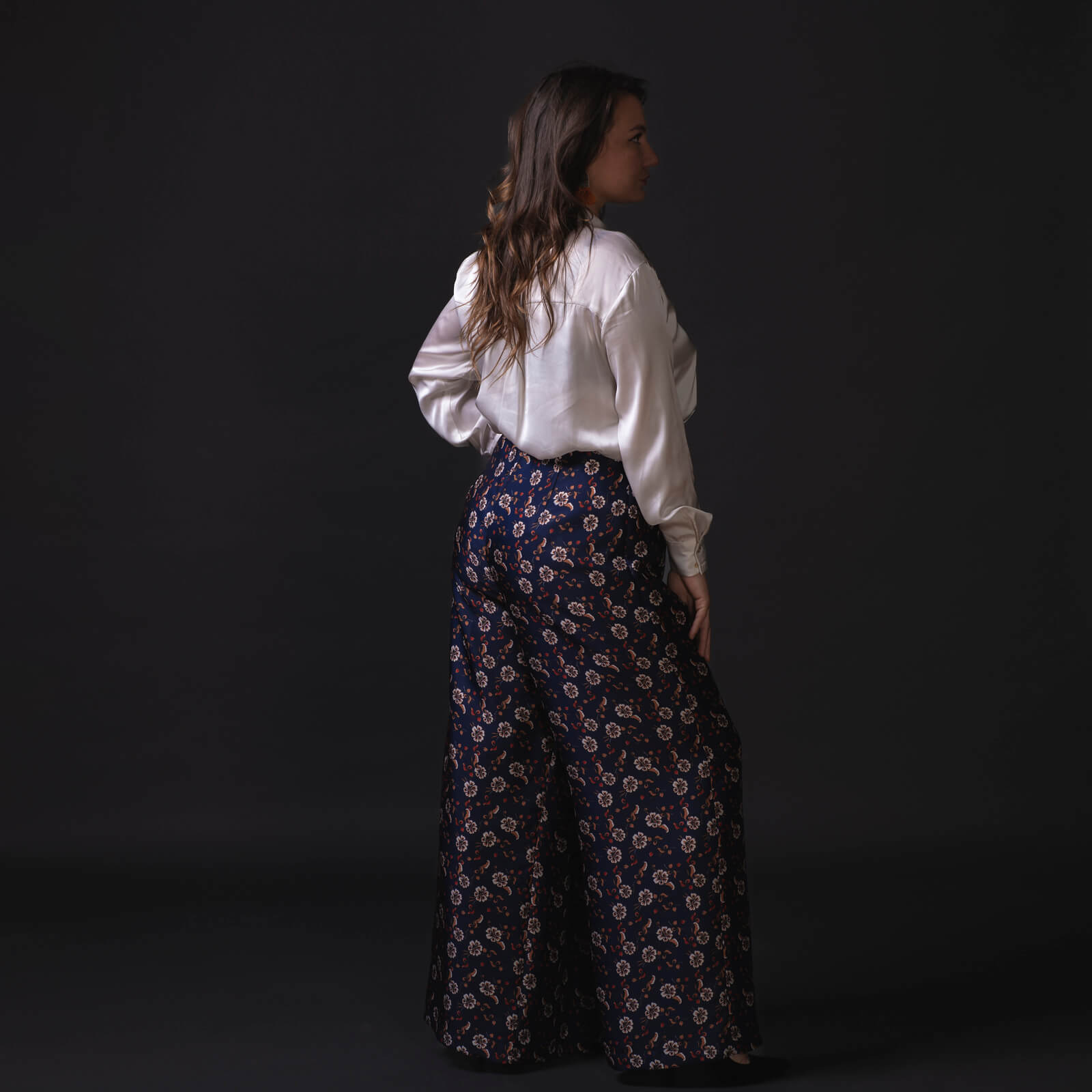 Pantalone Guenda panta palazzo fiori - immagine 3